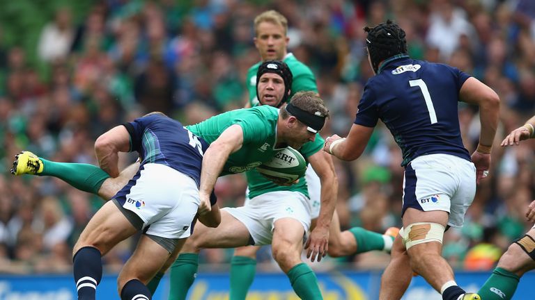 Chris Henry got on the score sheet for Ireland