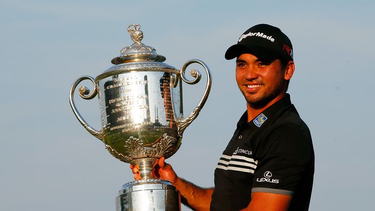 Jason Day with the PGA Championship trophy at Whistling Straits