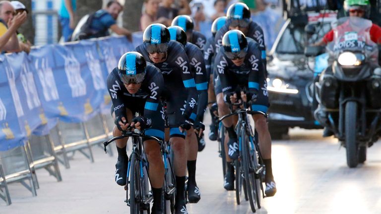 Team Sky took no risks during the neutralised opening stage