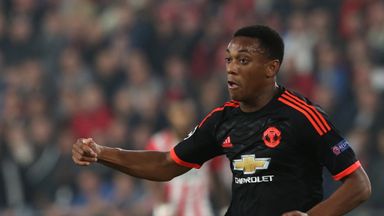 Anthony Martial showed glimpses of his potential against PSV