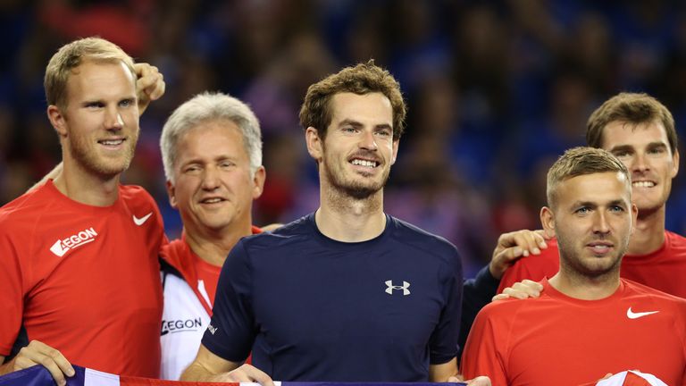 Andy Murray (middle) will need to play a key role for Great Britain
