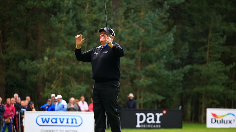 Colin Montgomerie recorded his seventh win in just his 15th start at Woburn