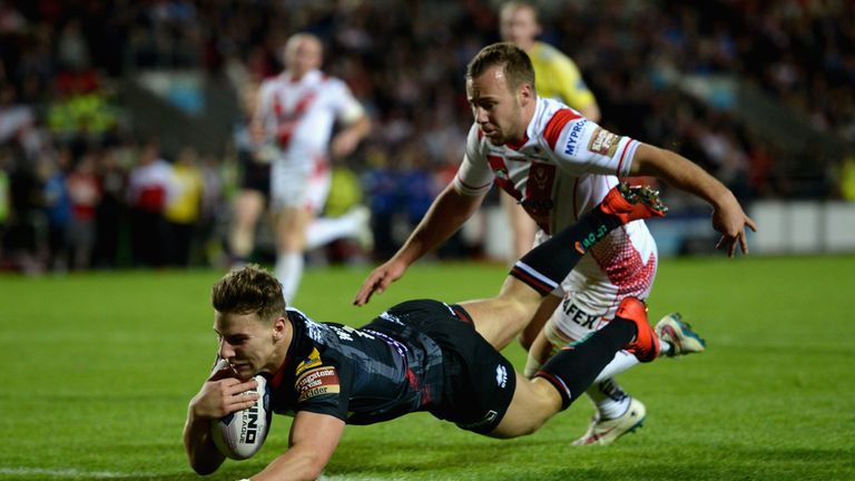 George Williams scored Wigan's second try of the afternoon after a great solo effort