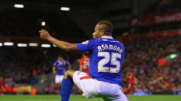 Derek Asamoah equalised for Carlisle in front of The Kop