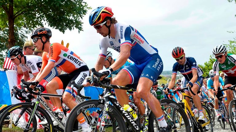 Sagan climbing Libby Hill early in the 259.2km race