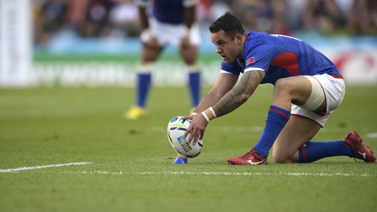 Samoa's fly half Michael Stanley kicked six points in the defeat.