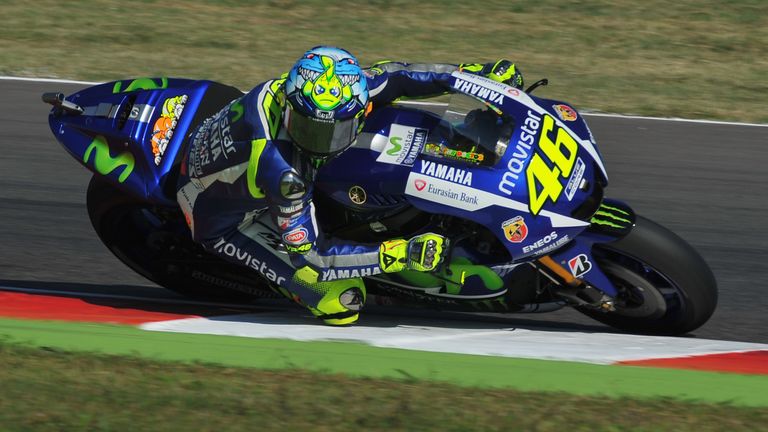 Valentino Rossi faces starting the season finale from the back of the grid