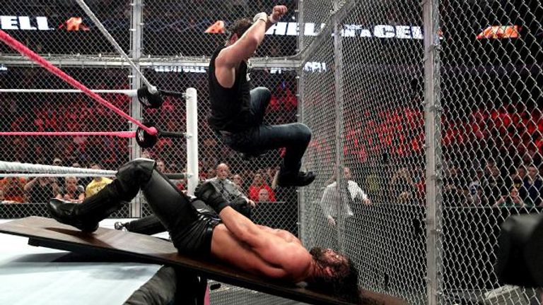 Dean Ambrose and Seth Rollins had an almighty Hell in a Cell scuffle