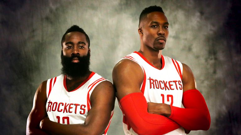 James Harden (left) and Dwight Howard will lead the Houston Rockets' title charge