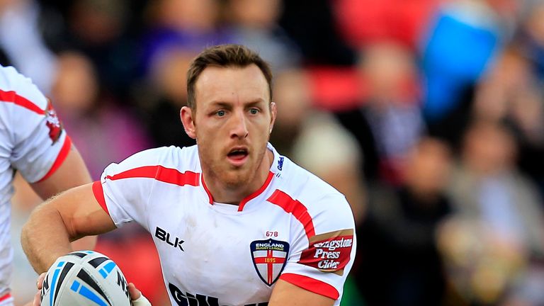 James Roby on the run for England against France