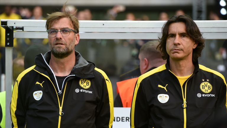 Zeljko Buvac (right) is expected to come with Klopp to Liverpool if the appointment is made