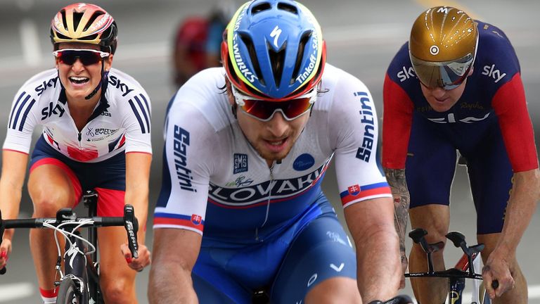 From left, Lizzie Armitstead, Peter Sagan and Sir Bradley Wiggins delivered some of the best performances of 2015