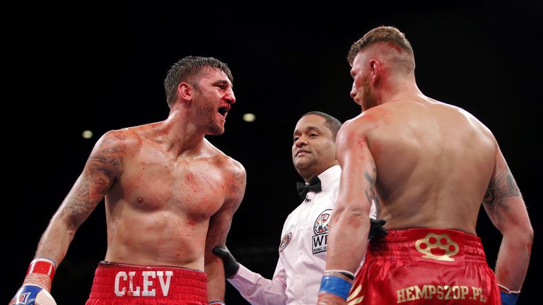 Cleverly (left) and Andrzej Fonfara had an almighty scrap last year