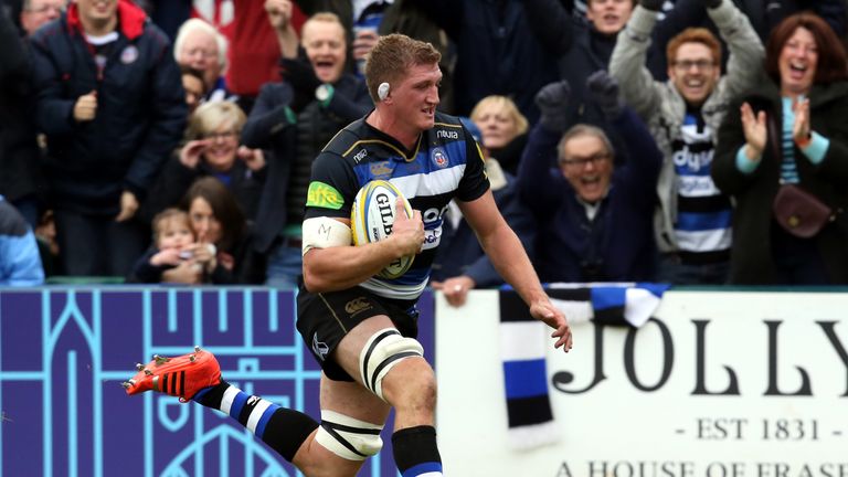 Bath captain Stuart Hooper scored a first half try for his side.