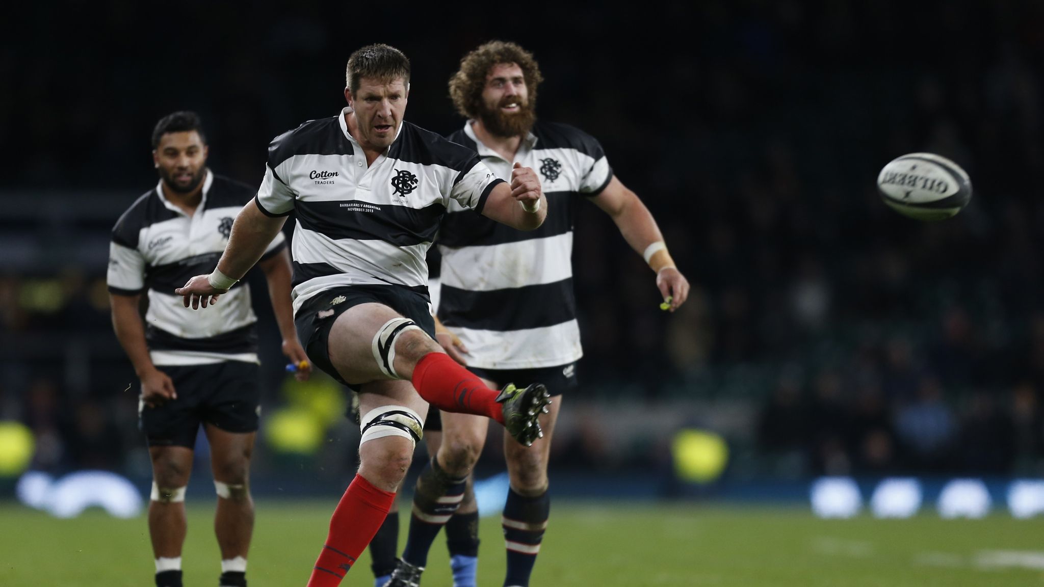 WATCH Bakkies Botha takes a conversion for the Barbarians Rugby Union News Sky Sports