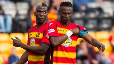 Image of Partick Thistle captain Abdul Osman (right) says the whole club is behind Mathias Pogba (left)