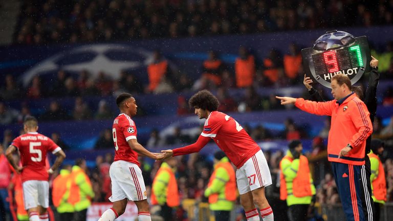 Anthony Martial's substitution was greeted with discontent at Old Trafford