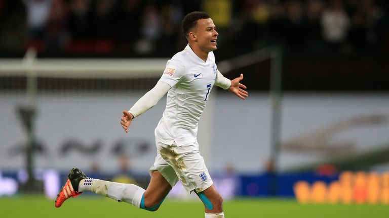 Alli marked his first start for England with a fine goal against France