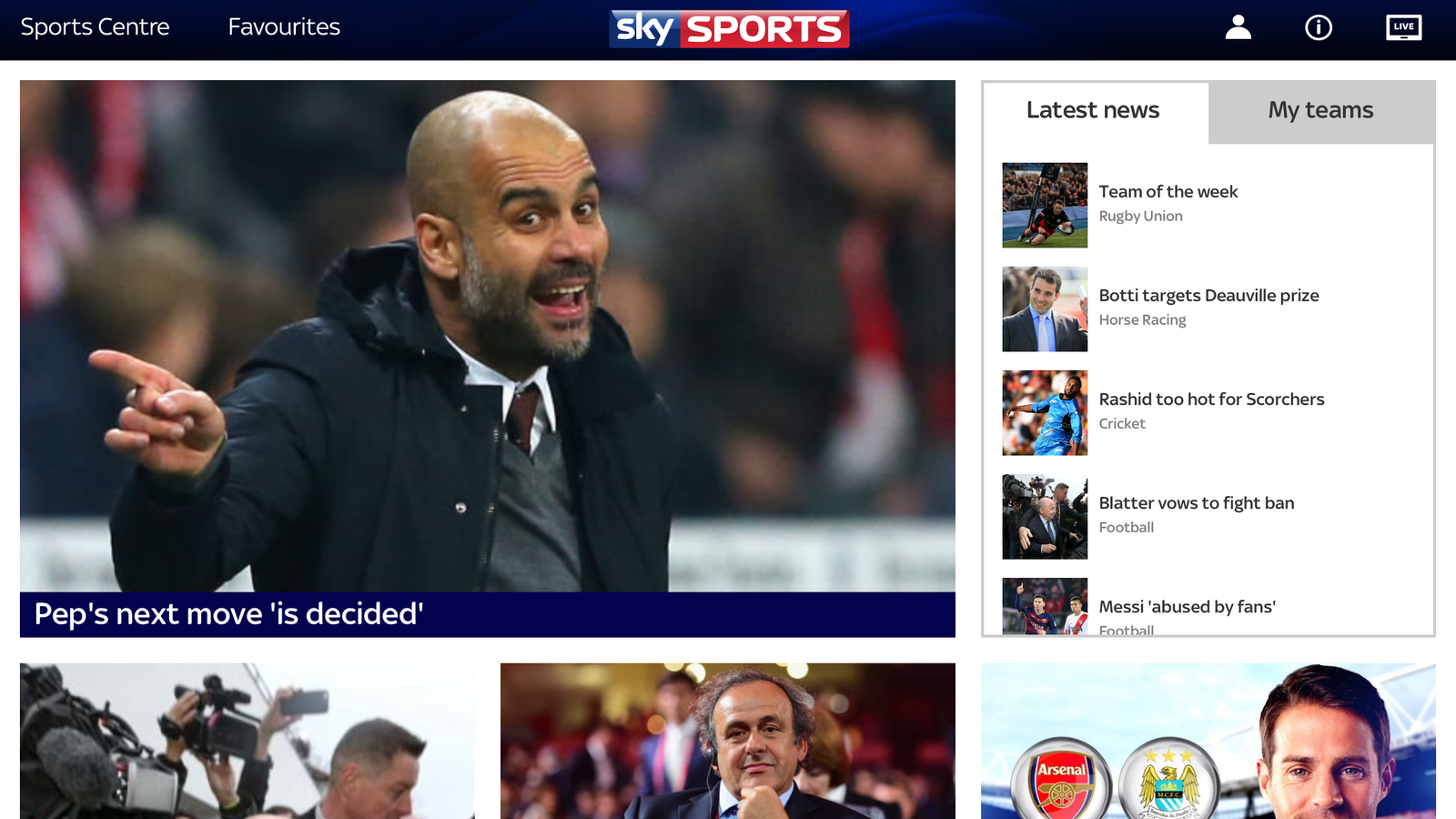 Sky Sports for iPad now free to use News News Sky Sports