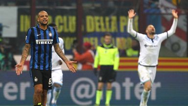 Image of Felipe Melo shows his frustration during Inter Milan's defeat to Lazio