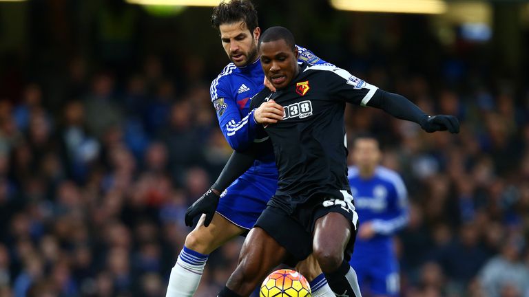 Odion Ighalo holds off Cesc Fabregas in Boxing Day draw at Stamford Bridge
