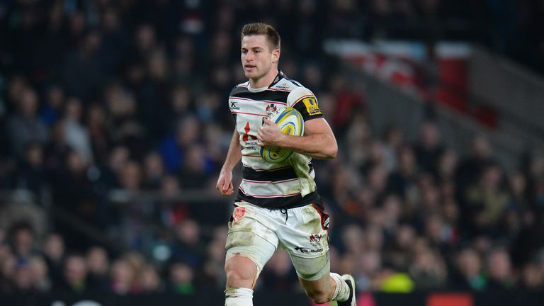 Henry Trinder scored twice for Gloucester before leaving the field with a hamstring injury