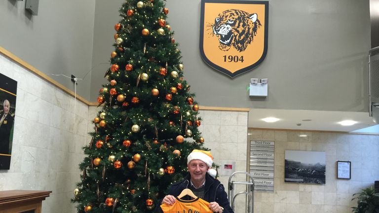 Hull presented me some gifts under the Christmas tree at the KC
