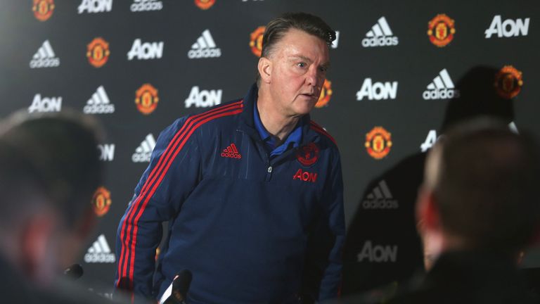 Van Gaal walked out after addressing the media