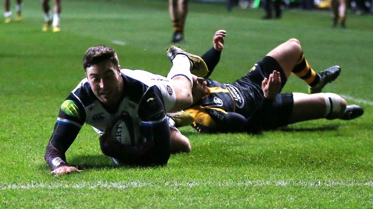 Matt Banahan scored in the first half of last week's match between Bath and Wasps