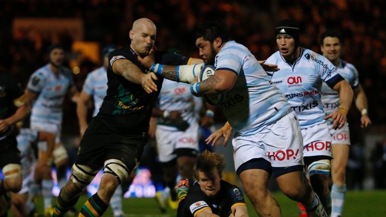 Racing-Metro's Ben Tameifuna produced a stunning offload to send his full-back Brice Dulin over. 