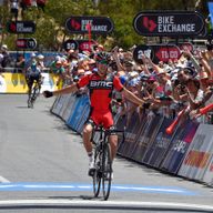 Richie Porte won for the third year in a row on Willunga Hill