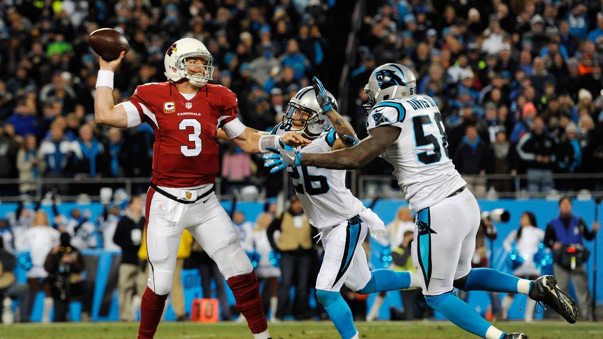 Cam Newton's 'super' effort leads Panthers to 49-15 rout of Cardinals