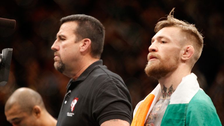McGregor defeated Jose Aldo to win the UFC featherweight title last December