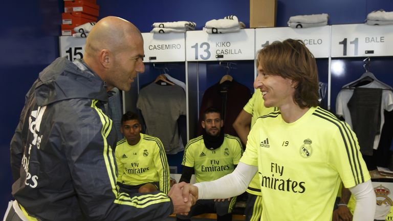 Luka Modric (right) says Zinedine Zidane is the right man for Real Madrid