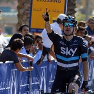 Elia Viviani won stage two to take the lead of the Dubai Tour