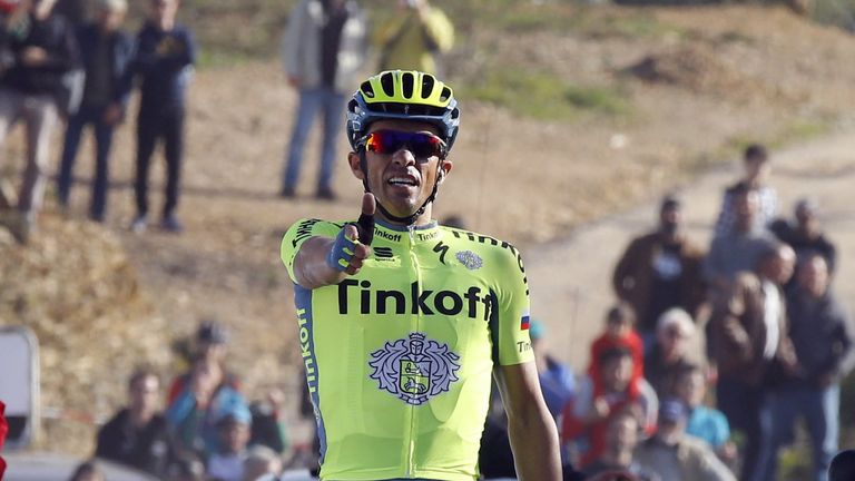 Alberto Contador climbed to his first win of the season