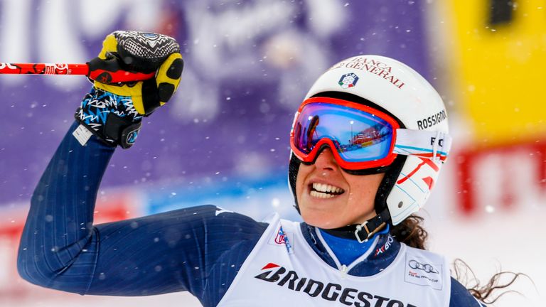 Federica Brignone of Italy claimed the victory in Soldeu 