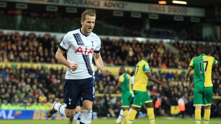 Harry Kane's second goal against Norwich was his 14th goal in his last 15 Premier League appearances