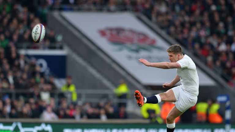 England's centre Owen Farrell kicked three penalties and a conversion