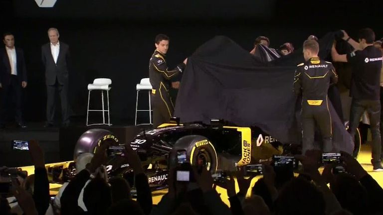 Magnussen joined new team-mate Jolyon Palmer to pull the wraps off Renault's 2016 car
