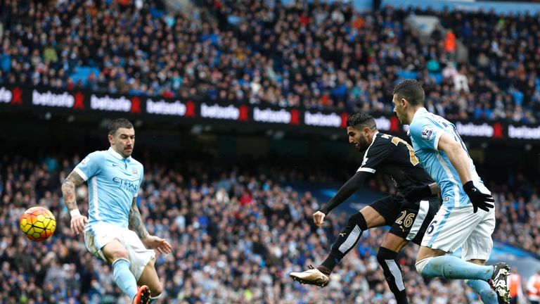 Mahrez scored an imperative goal in the win at Man City in February
