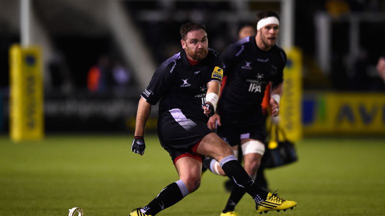 Andy Goode kicked three penalties for the Falcons before an injury forced him from the field