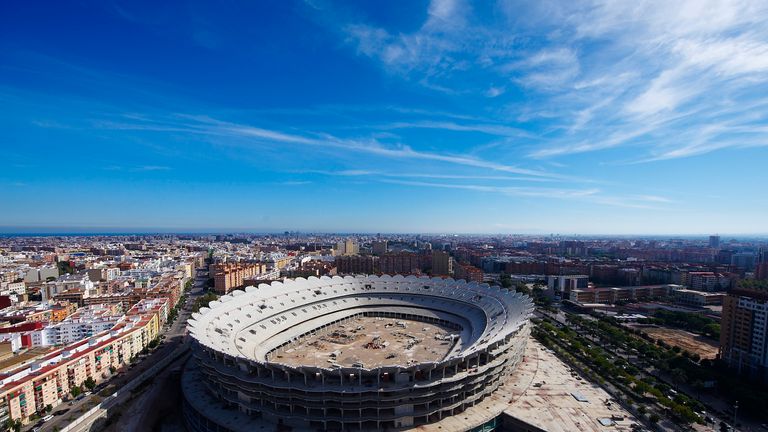 Valencia's half-built Nou Mestalla Stadium awaits completion
