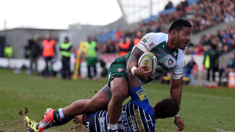 Manu Tuilagi impressed for Leicester and set up a try for Tommy Bell