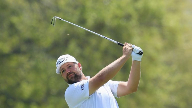 Ryan Moore could not take advantage at 16 after Cabrera-Bello drove into water