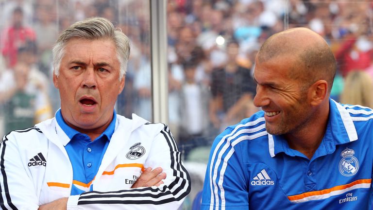 Zidane worked as Carlo Ancelotti's assistant during his time in charge