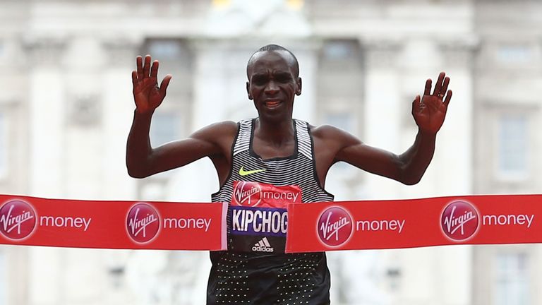 Eliud Kipchoge ran the second fastest marathon time in history in London