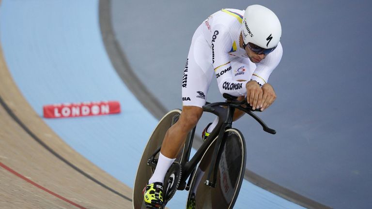 Fernando Gaviria at the UCI Track Cycling World Championships 2016