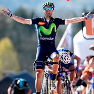 Alejandro Valverde looked in total control throughout the final climb