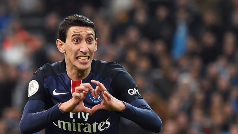 Paris Saint-Germain's Argentinian forward Angel Di Maria netted the winning goal